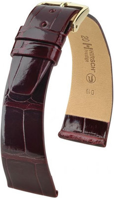 Bourgondisch leren band Hirsch Prestige M 02307160-1 (Alligatorleer) Hirsch Selection