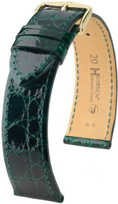 Groen Leren Riem Hirsch Echt Croco L 01808040-1 (Krokodillenleer) Hirsch Selection