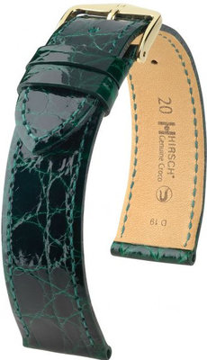 Groen Leren Riem Hirsch Echt Croco M 01808140-1 (Krokodillenleer) Hirsch Selection