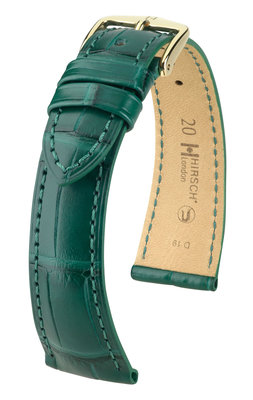 Groen leren band Hirsch London L 04307049-1 (Alligatorleer) Hirsch selectie