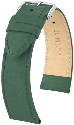 Groen leren bandje Hirsch Osiris M 03433140-2 (Teletina)