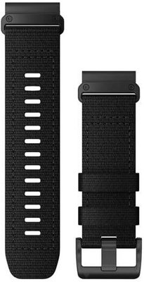 Garmin QuickFit band 26mm, nylon, zwart, zwarte gesp (Fenix 7X/6X/5X, Tactix, etc.)