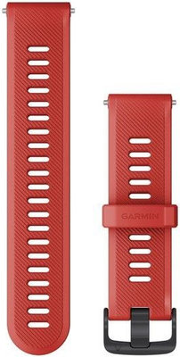 Garmin Forerunner 745 band, silicone, rood, zwarte gesp