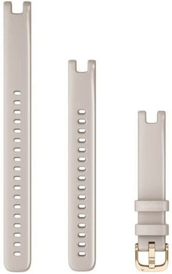 Garmin Lily band, silicone, beige, gouden gesp