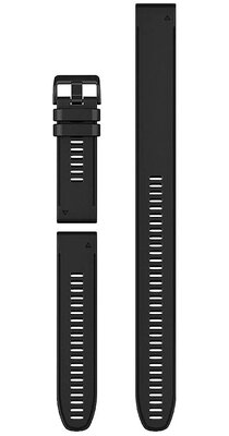 Garmin QuickFit 26mm band, silicone, zwart, zwarte gesp (Fenix 7X/6X/5X, Tactix, etc.) + 26 cm verlenging