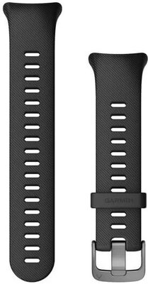 Garmin Forerunner 45S band, siliconen, zwart, zilveren gesp