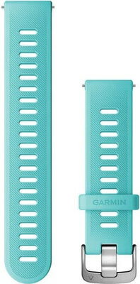 Garmin Quick Release band 20mm, silicone, hemelsblauw, zilveren gesp (Venu, Venu Sq, Venu 2 plus, etc.)