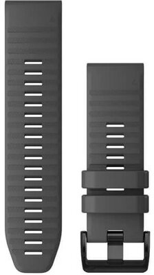 Garmin QuickFit band 26mm, siliconen, donkergrijs, zwarte gesp (Fenix 7X/6X/5X, Tactix, etc.)