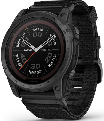 Garmin Tactix 7 PRO Solar Sapphire Ballistics Edition Zwart Nylon band (+ vervangende siliconen band)