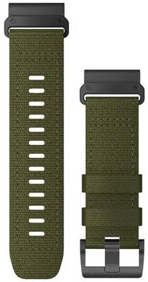 Garmin QuickFit band 26mm, nylon, groen, zwarte gesp (Fenix 7X/6X/5X, Tactix, etc.)