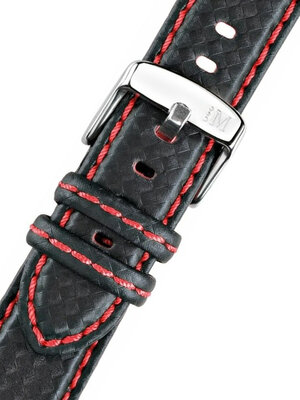 Zwart met rode band Morellato Biking 3586977.883 M (eco-leder, kunststof/rubber)