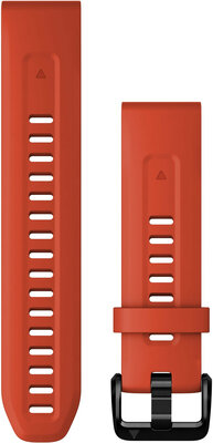 Garmin QuickFit band 20mm, silicone, rood, zwarte gesp (Fenix 7S/6S/5S)