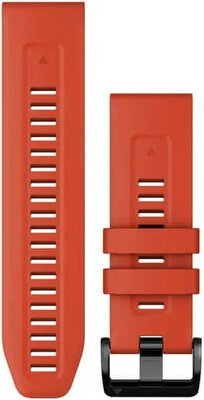 Garmin QuickFit band 26mm, silicone, rood, zwarte gesp (Fenix 7X/6X/5X, Tactix, etc.)