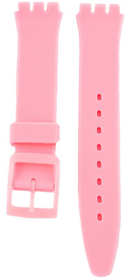 Unisex roze siliconen horlogeband voor Swatch horloges