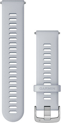 Garmin Quick Release band 22mm, silicone, wit, zilveren gesp (Venu, Forerunner 255, Vívoactive 4, etc.)