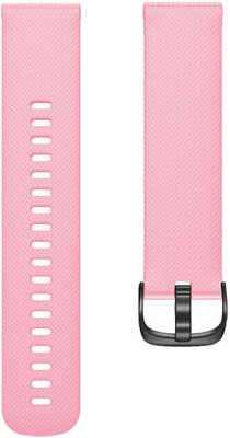 Quick Release band 20mm, silicone, roze, zwarte gesp (Garmin Venu, Venu Sq, Venu 2 plus, etc.)