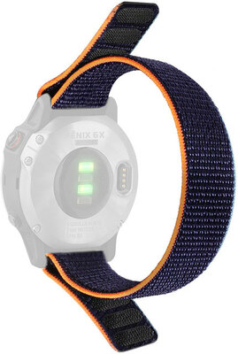 Draagriem 26mm, nylon, blauw (Garmin Fenix 7X/6X/5X etc.)