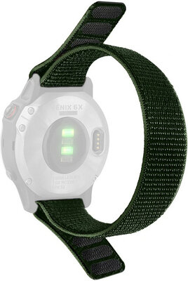 Draagriem 26mm, nylon, groen (Garmin Fenix 7X/6X/5X etc.)