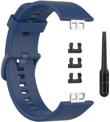 Bandje voor Huawei Watch Fit, silicone, blauw + vervangende accessoires