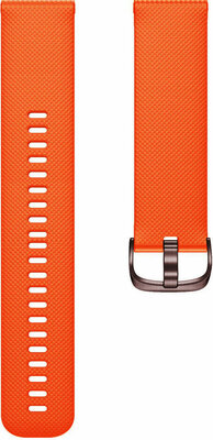 Quick Release band 20mm, silicone, oranje, zwarte gesp (Garmin Venu, Venu Sq, Venu 2 plus, etc.), verlengd