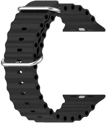 Bandje voor Apple Watch, siliconen, zwart (voor 38/40/41 mm cases)