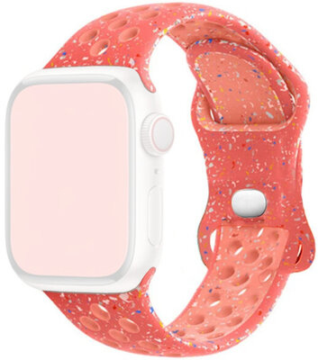 Bandje voor Apple Watch 38/40/41 mm, silicone sport, oranje