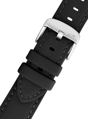 Lederen riem Morellato Capri 5761D82.019 L, zwart, gerecycled materiaal