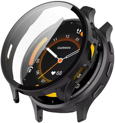 Beschermhoes met glazen schuif voor Garmin Venu 3, zwart