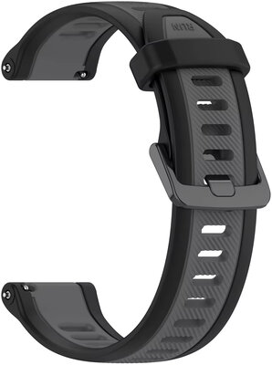 Ricardo 18mm Silicone Strap (Garmin Venu 2S, Vívoactive 4S, Forerunner 265S, Venu 3S, etc.), Zwart, Snelkoppeling