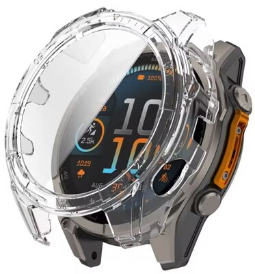 Beschermhoes (voor Garmin Fenix 8), kunststof, transparant + glas