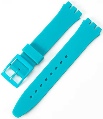 Siliconen band Ricardo 19mm (voor Swatch), turquoise V1