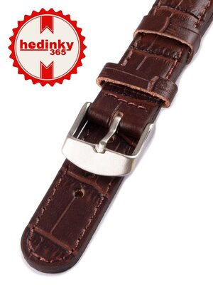 Unisex donkerbruin lederen horlogeband W-080-B