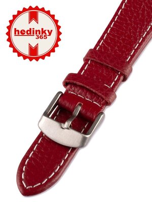 Unisex rood lederen horlogeband W-00-D